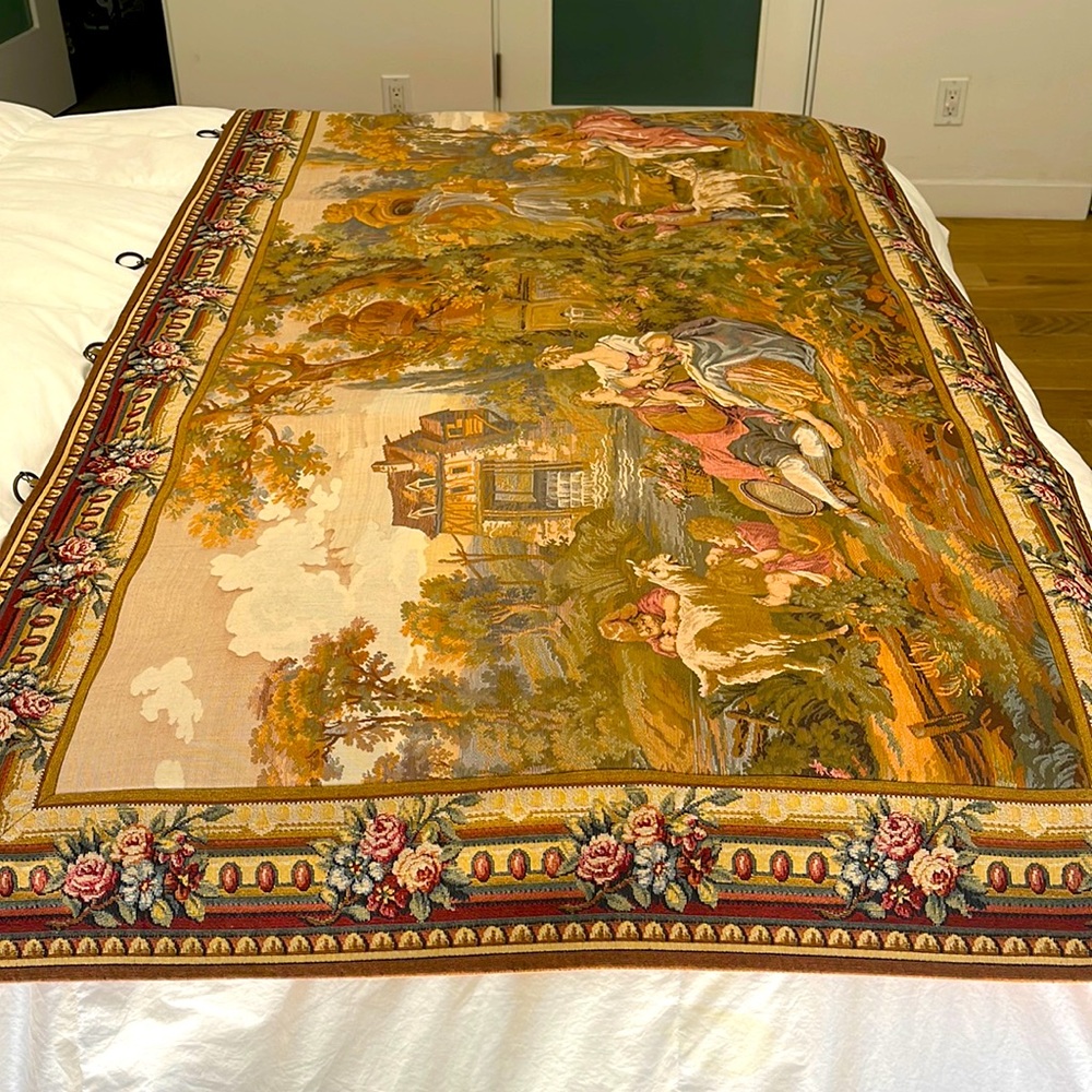 European Woven Tapestry Wall Hanging – Purchased in Èze, South of France